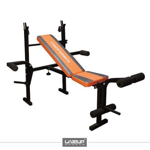 LIVEUP SPORTS ADJUSTABLE MULTI - USE WEIGHT LIFTING EXERCISE BENCH WITH CHEST FLY - Afrofit GymStore