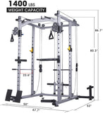 Multi - Function Power Cage Super Rack with Cable Cross - Afrofit GymStore
