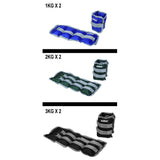 WRIST AND ANKLE WEIGHTS ADJUSTABLE SUPPORT 1/2/3KG (PAIR) - Afrofit GymStore