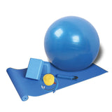 YOGA EXERCISE SET WITH BALL, BRICKS AND STRAP - BLUE - Afrofit GymStore